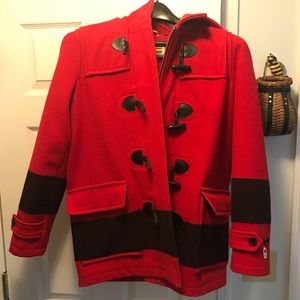 Hudson Bay authentic red pea coat-medium